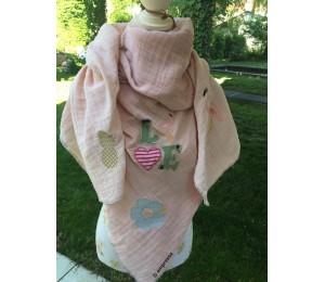 Stickdatei - Hibiskus Gemustert